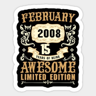 February 2008 15 Years Of Being Awesome Limited Edition Sticker